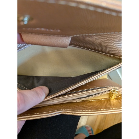 KROSSLON Rose Gold Textured Clutch Wallet Wristlet Card Holder Organizer - Picture 4 of 16